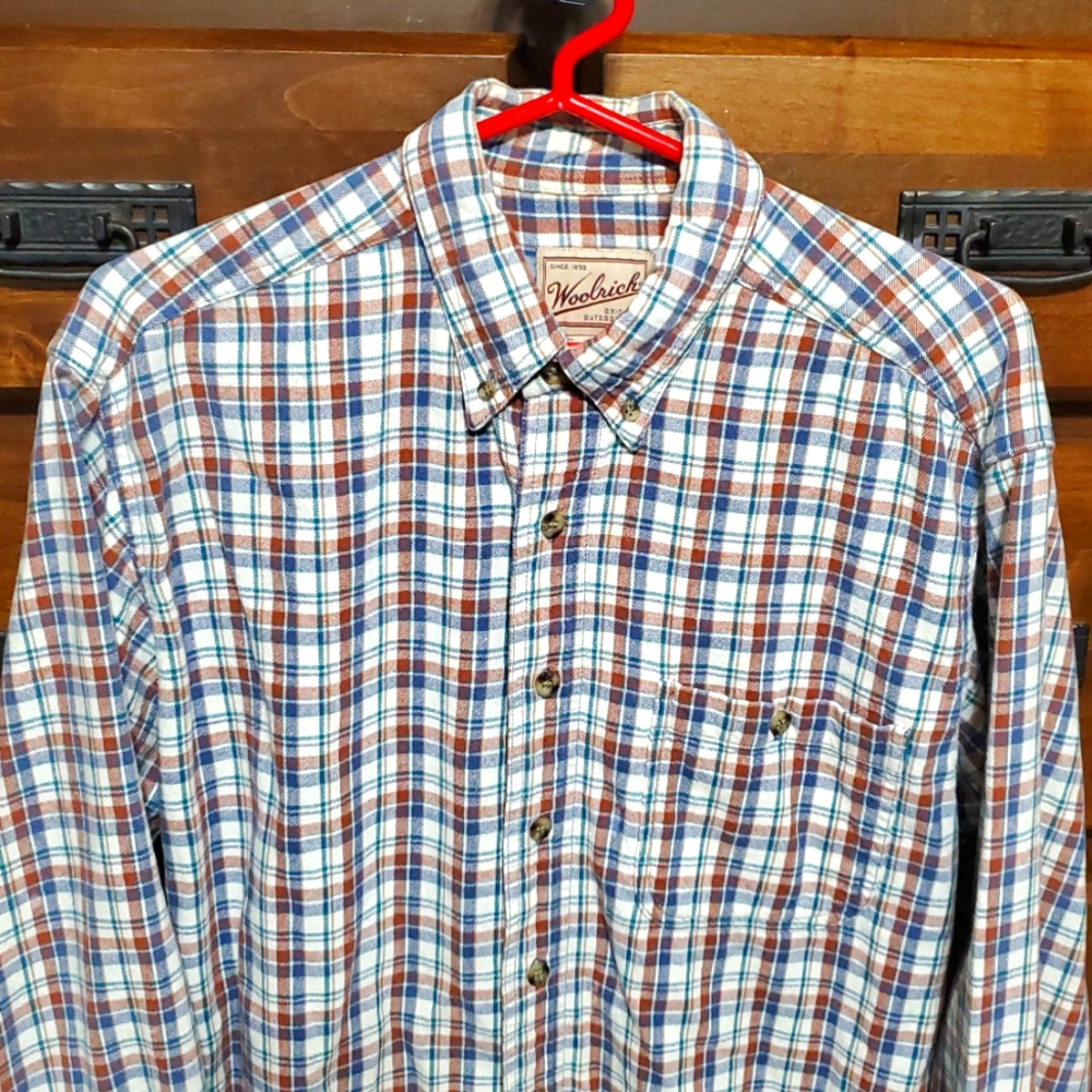 Woolrich Plaid Flannel Button Down Shirt